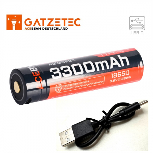 ACEBEAM-18650-3300mAh-USB-C Gatzetec