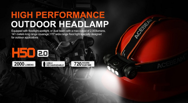 Preview: Acebeam H50 2.0 Maße