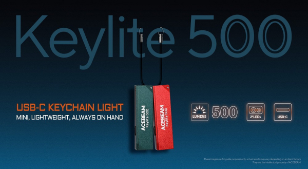 Preview: ACEBEAM-Keylite-500 LED-Taschenlampe-Gatzetec leicht