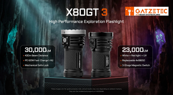 Preview: ACEBEAM X80GT3 neu bei Gatzetec Ausführung