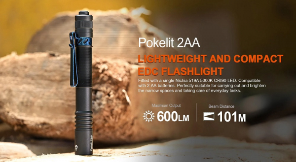 Preview: Acebeam-Pokelit-2AA-Taschenlampe-bei-Gatzetec NICHIA LED