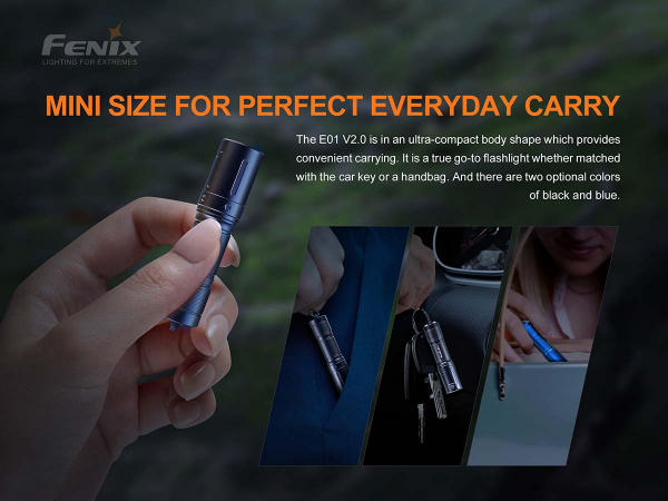 Preview: Fenix E01 V2.0 Taschenlampe