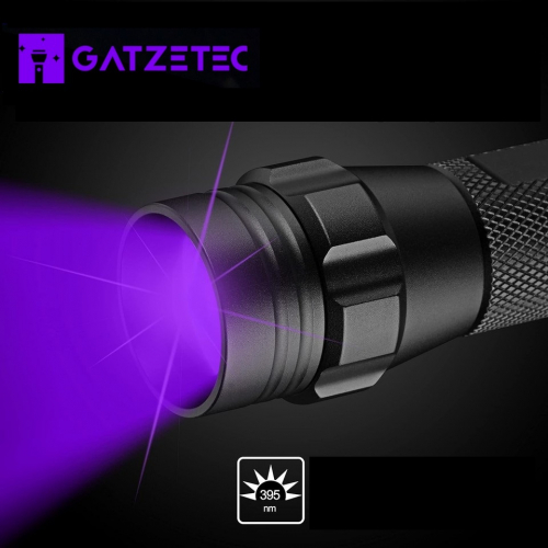 Preview: GATZETEC WF501B UV 395nm LED Taschenlampe Schwarzlicht