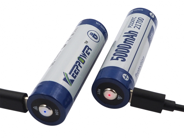 Preview: Keeppower 21700-5000mAh PCB mit USB Port