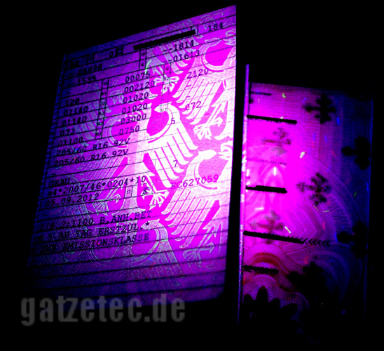 Preview: GATZETEC WF501B UV 395nm  DokumentenprüfungLED Taschenlampe beam