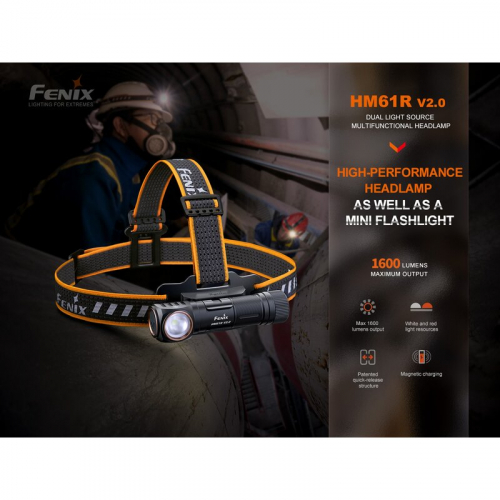 Preview: Fenix HM61R V2.0 Stirnlampe Rotlicht