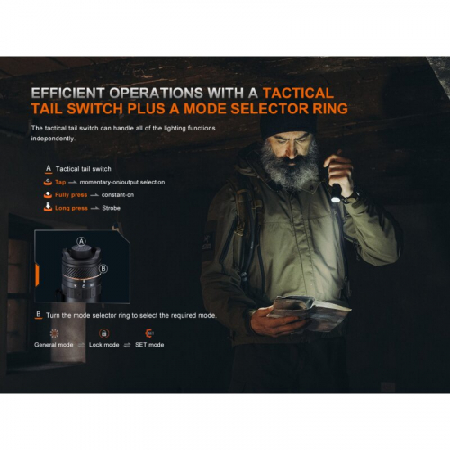 Preview: Fenix PD45R ACE Taschenlampe bei Nacht