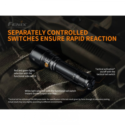 Preview: FENIX TK26R Taschenlampe Lichtstufen