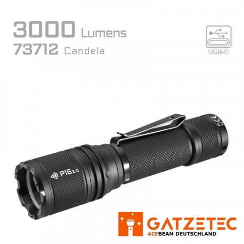 ACEBEAM P16 2.0 schwarz Gatzetec