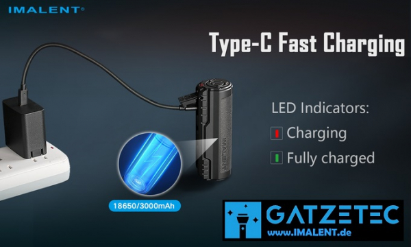 IMALENT BTL50 bei gatzetec.live interne Lithiumbatterie