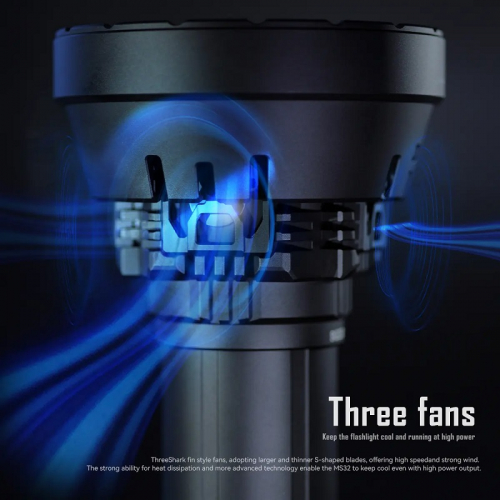 IMALENT-MS32w-Taschenlampe Kühlung