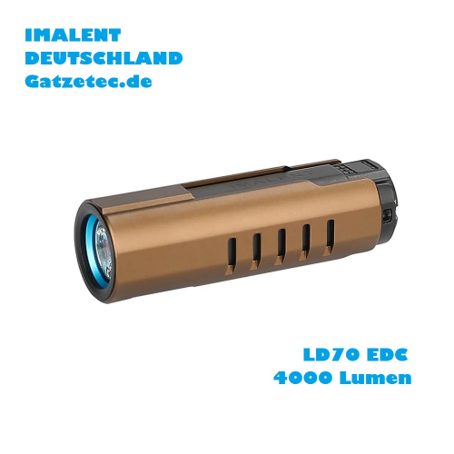 Imalent LD70 Taschenlampe gold