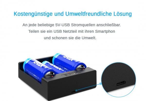 XTAR MC3 Ladegerät USB