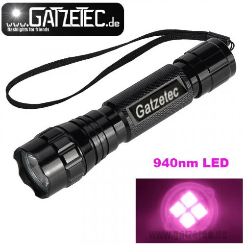 Gatzetec  Wf501B IR LED Taschenlampe mit 940 nM